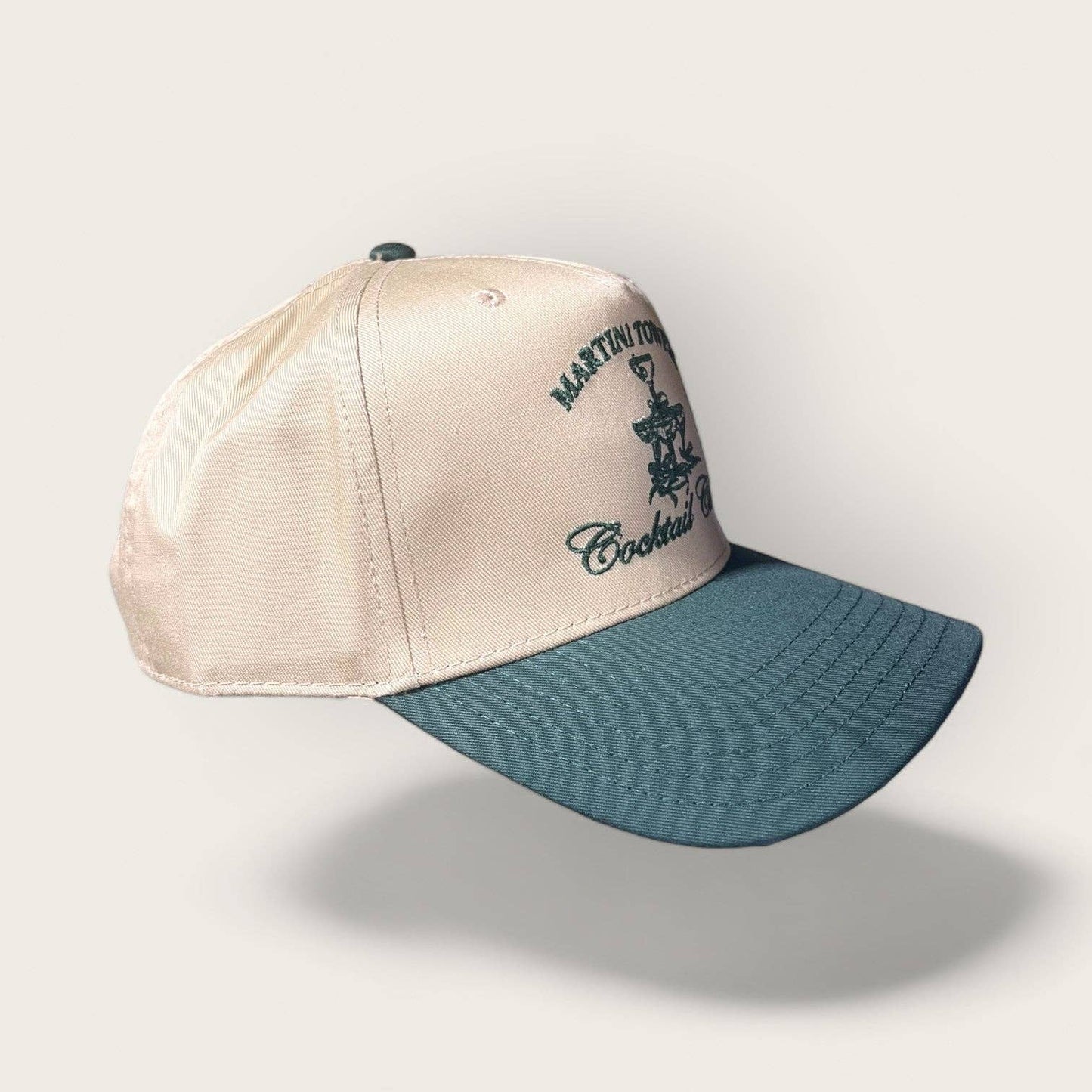 Martini Towers Cocktail Club Classic Trucker Cap | Khaki/Green