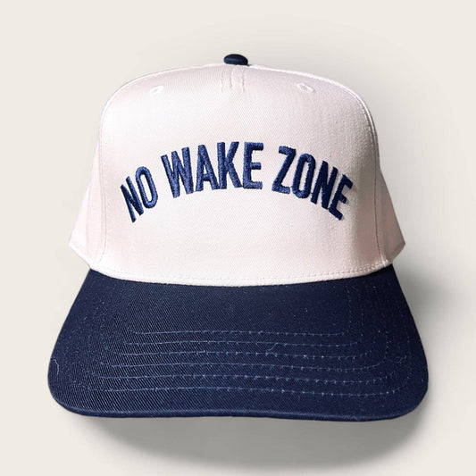 No Wake Zone Classic Trucker Hat | Natural/Navy