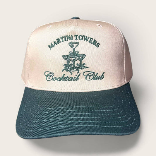 Martini Towers Cocktail Club Classic Trucker Cap | Khaki/Green