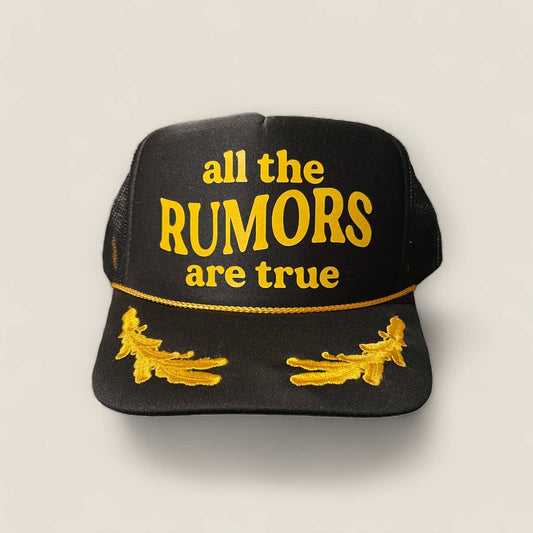 All the Rumors are True Trucker Hat | Black Captain