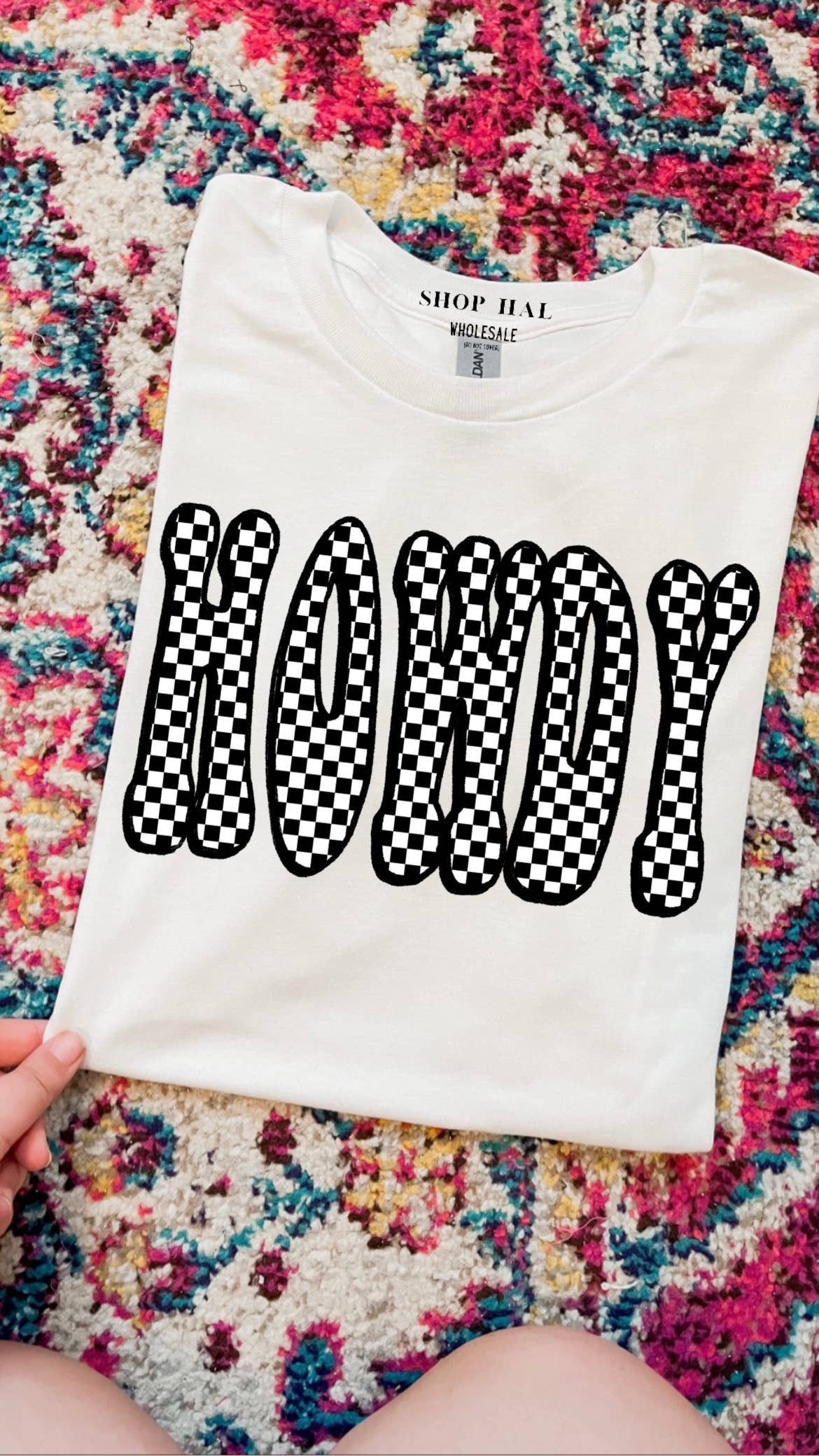 Checkered Howdy Graphic Tee