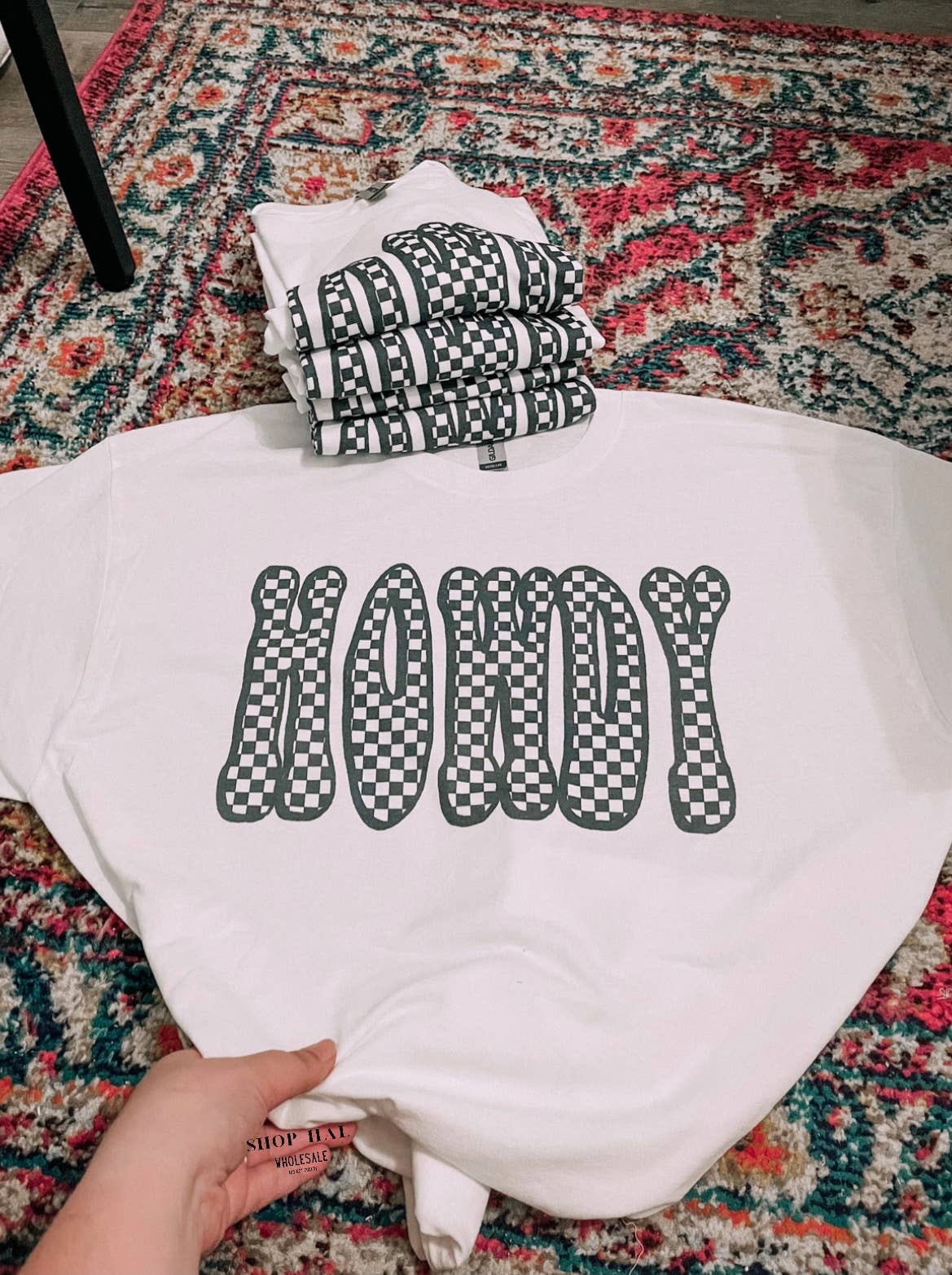 Checkered Howdy Graphic Tee