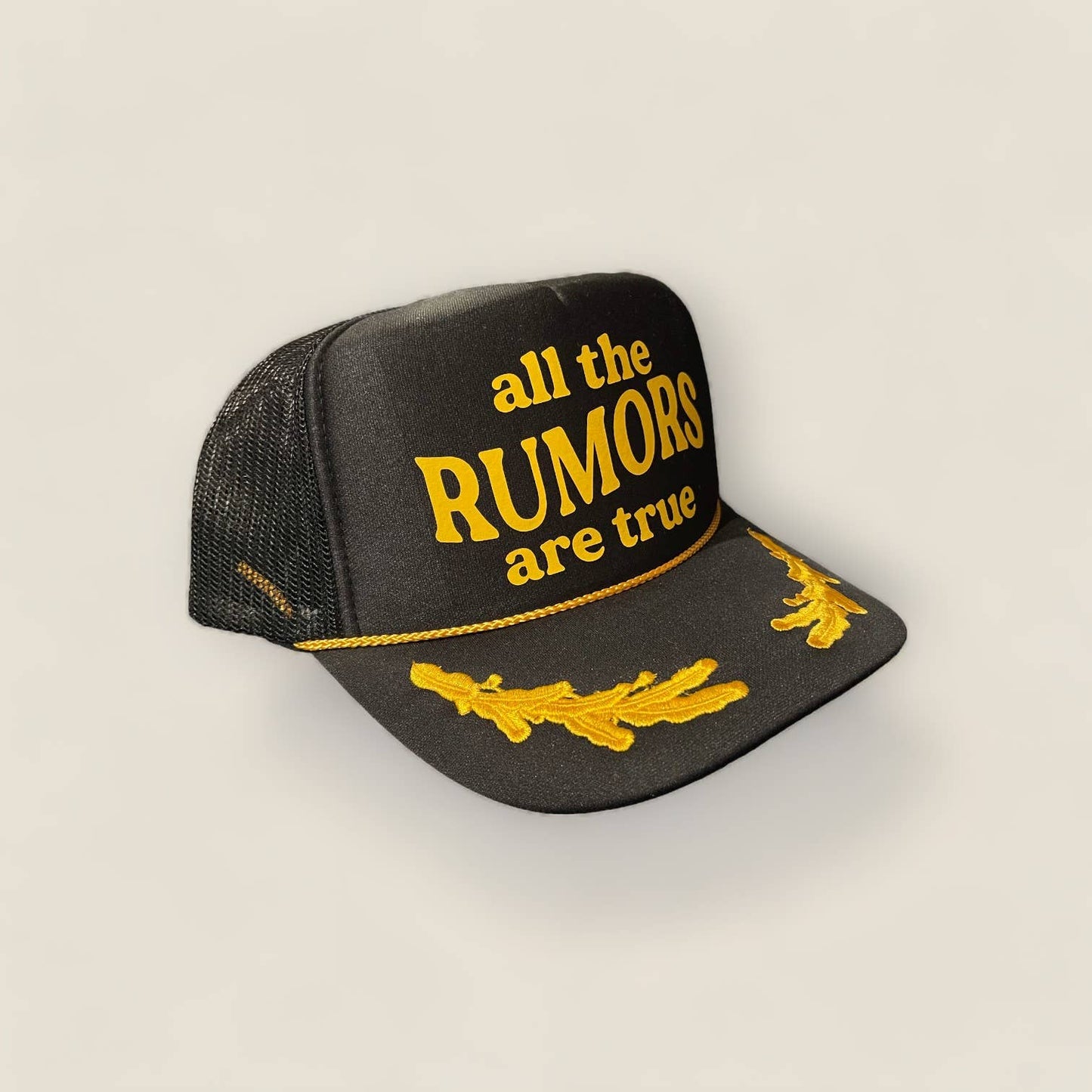 All the Rumors are True Trucker Hat | Black Captain