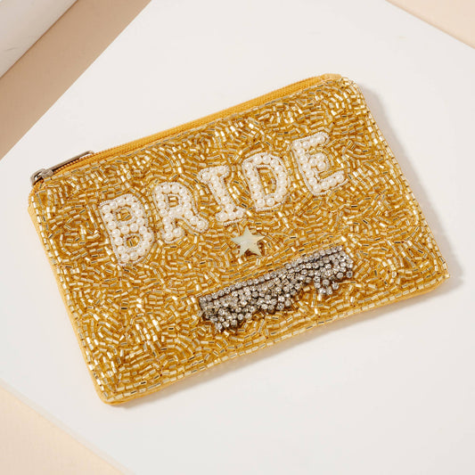 BRIDE Beaded Coin Purse